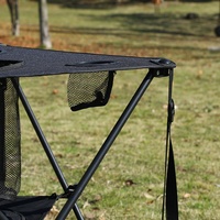 Table pliante portable d'extérieur avec porte-gobelet et sac isotherme, table de camping pliable pour barbecue, pique-nique, camping