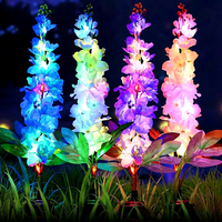 Lampes solaires LED à 3 ou 5 têtes en forme de rose artificielle, étanches IP65, RGBW, à intensité variable, pour décoration extérieure, pelouse, à brancher dans le sol