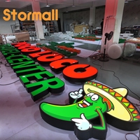 Affichage LED personnalisé en acrylique, panneau LED portable pour extérieur, enseigne LED en acier, enseignes LED pour magasins et entreprises