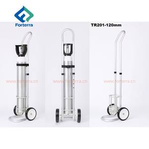 Oksijen gaz tüpü için yüksek kaliteli taşınabilir alüminyum silindir arabası çelik tıbbi oksijen silindiri arabası - Product Image 2
