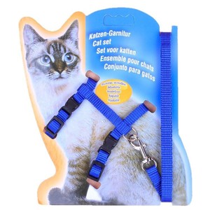 Guinzaglio per Gatti, Corda per Animali Domestici, Imbracatura in Nylon Estensibile con Chiusura a Fibbia, Cinghia Pettorale, Colore Opzionale, Catena Grande - Product Image 1