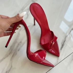 Ladies Summer Thin Heel Sandals Anti-Slip Open Back Hard-Wearing Slip-On Closure Light Feature Pointed <b>Toe</b> Heel for Women Autumn - Product Image 3