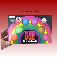 Balle anti-stress en PVC souple 6 couleurs arc-en-ciel, jouet sensoriel à presser, vente en gros
