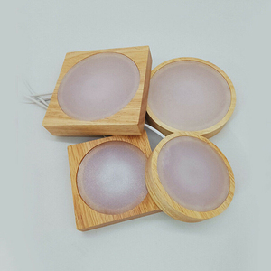 Dessous <span class=keywords><strong>de</strong></span> <span class=keywords><strong>verre</strong></span> lumineux Led avec Base en bois pour boissons, lampe <span class=keywords><strong>de</strong></span> nuit, support en bois pour images en <span class=keywords><strong>verre</strong></span> <span class=keywords><strong>de</strong></span> cristal - Product Image 1