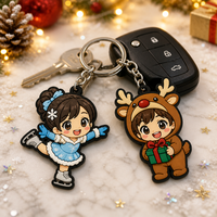 Vente Flash : Porte-clés Personnalisés en PVC 3D, Motif Dessin Animé, Caoutchouc Souple Gaufré – Idéal pour la Promotion Publicitaire et les Campagnes Distributrices