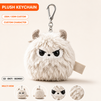 Porte-clés en peluche personnalisé, jouet miniature, animal mignon, porte-clés promotionnel en peluche, jouets en peluche personnalisés, vente en gros d'usine