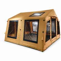 Panorama-Aufblaszelt 17.2 ㎡   Glamping Luftzelt 4,8x3,6m 600D Oxford Wasserdichtes PVC Luftbalken Outdoor Campingzelt