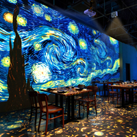 Projecteur de salle à manger immersif à 360 degrés hologramme 3D décoration de restaurant système de Projection de Table murale holographique