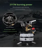 Réchaud à essence pliable BRs-12A pour le camping et l'alpinisme, résistant au vent, feu intense, manuel