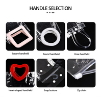 Sacs fourre-tout en PVC transparents, écologiques, personnalisables, réutilisables, imperméables, pour cadeaux, savons, parfums, shopping, avec poignée