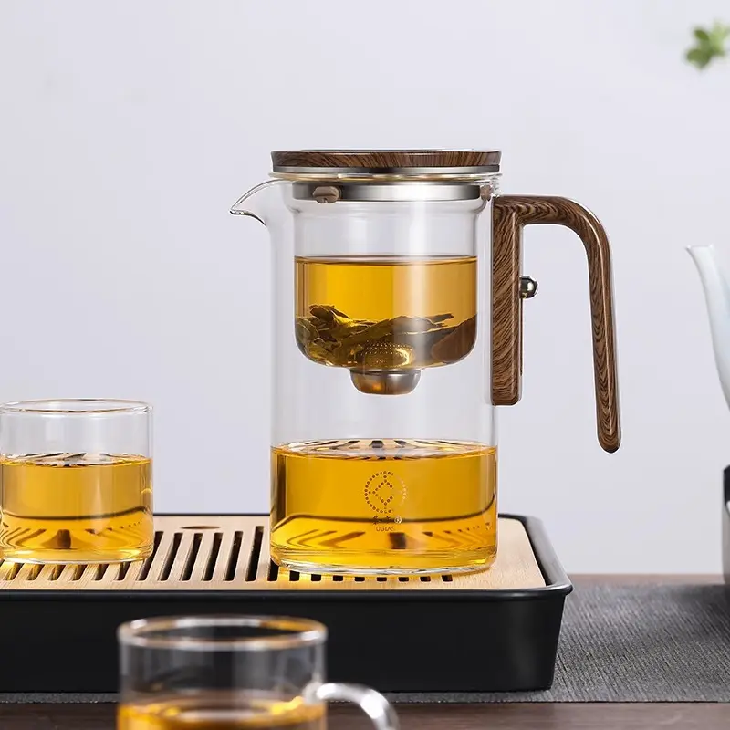 茶分離オールガラス耐熱フィルター茶製造アーティファクト磁気気泡吸収ティーカップ