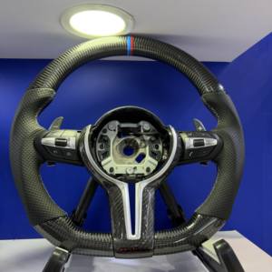 Yld พวงมาลัยสีน้ำเงินติดแถบด้านบนสำหรับ BMW F10 F30พวงมาลัยรถยนต์ - Product Image 4