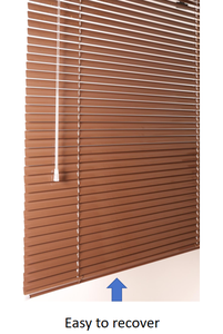 Persianas venecianas <span class=keywords><strong>de</strong></span> madera <span class=keywords><strong>de</strong></span> Paulownia y tilo personalizadas con <span class=keywords><strong>cinta</strong></span> <span class=keywords><strong>de</strong></span> escalera, control manual <span class=keywords><strong>de</strong></span> cadena y lamas <span class=keywords><strong>de</strong></span> ancho ajustable - Product Image 5