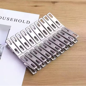 Mollette per Bucato in Metallo Argentato Resistenti, Clip Antivento in Acciaio Inossidabile per Calzini, Vendita all'Ingrosso - Product Image 6