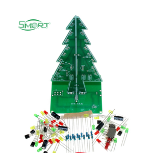 Árbol de Navidad 3D con Luces LED de Colores, Árbol Intermitente, Kit de Ensamblaje de Regalo de Navidad DIY - Product Image 1