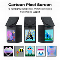 Offre Spéciale : Enceinte Bluetooth 6-en-1 à Animation Pixel, Réveil Multifonctionnel, Support de Charge Magnétique Sans Fil pour Téléphone, Charge Rapide 15W