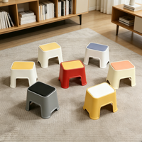 Tabouret bas antidérapant épaissi pour enfants, idéal pour la maternelle, la maison, le salon et la salle de bain – Petit pouf carré en plastique