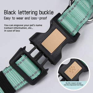 Nuevo Diseño de Collar Reflectante para Perros Pequeños y Medianos, Conjunto de Tracción Antideslizante y Collar <span class=keywords><strong>Grabado</strong></span> para Mascotas - Product Image 3