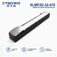 Módulo de Motor Lineal de Accionamiento Directo de Precisión CTECHNO SLMF2D-32-470, Plataforma de Movimiento de 2.5m/s, Recorrido de 470mm para Corte de Láminas de Electrodos