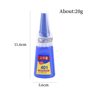 Colle à ongles 401 20g à séchage rapide, adhésif instantané ultra-résistant, colle liquide incolore multi-usage - Product Image 5
