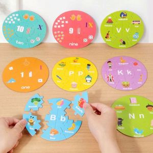 ตัวต่ออักษรและตัวเลขแบบมอนเตสซอรี่  แบบสองด้าน รูปทรงกลม สำหรับเด็กเล็ก - Product Image 3