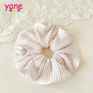 Scrunchie Rambut Satin Lipit Manis Gaya Korea, Ikat Rambut Besar untuk Anak Perempuan, Aksesoris Rambut 2026 - Product Image 4
