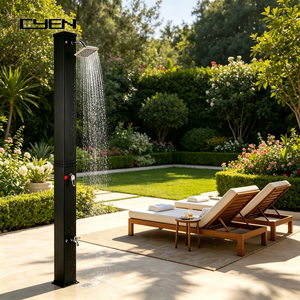 Douche solaire écologique CYEN de haute qualité, 40L, en PVC noir, pour <span class=keywords><strong>piscine</strong></span> et jardin - Product Image 2