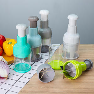 Push-Press <span class=keywords><strong>picadora</strong></span> <span class=keywords><strong>de</strong></span> verduras manual para cebollas, ajo, hierbas, perejil, Chile, nueces, Molinillo, herramientas manuales para frutas y verduras - Product Image 6