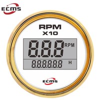 Compteur de régime numérique étanche 2 pouces avec compteur horaire 9990 tr/min 9-32V rétroéclairé – Jauges de pression et de régime