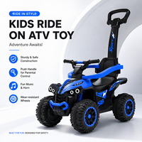Voiture à pédales électrique 4 roues en plastique de haute qualité pour enfants de 5 à 7 ans avec barre de poussée - Vente en gros