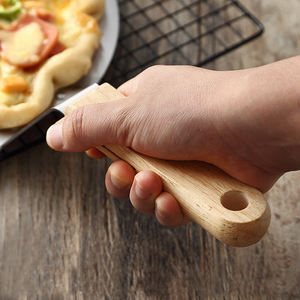 Rotonda In Acciaio Inossidabile del Metallo Buccia di <span class=keywords><strong>Pizza</strong></span> Kit <span class=keywords><strong>Pizza</strong></span> Cutter Wheel <span class=keywords><strong>Pizza</strong></span> Pala della <span class=keywords><strong>Pizza</strong></span> Pala Set con Manico In Legno Per Servire il Cibo - Product Image 5