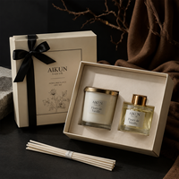 AIKUN Handgefertigtes Ätherisches Öl Raumduft-Diffusor Duftkerzen-Geschenkset mit Luxusbox für Heim- und Hochzeitsdekoration