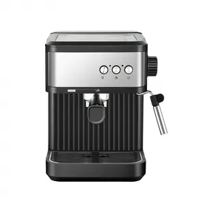 Mechanical button Espresso machine for home use, 2 IN 1 Espresso& Cappuccino Coffee maker with milk froth