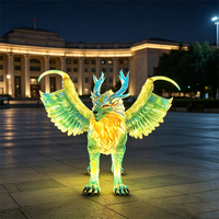 Lampe LED extérieure étanche IP67 en plastique renforcé de fibres, en forme de dragon volant, taille personnalisable, modèle lumineux