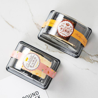 Boîte d'emballage alimentaire en plastique transparent YuXuan, boîte à tiramisu personnalisée pour gâteau roulé suisse, sushi, hamburger