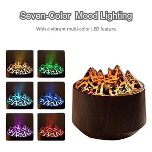 Humidifier Diffuser <b>Light</b> Wood 300ml <b>Timer</b> Function Seven Color Mood Lighting For Home Office - Product Image 3