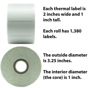 Étiquette thermique blanche extra-adhésive perforée avec revêtement supérieur pour l'impression de codes-barres FNSKU, colis, boîtes et sacs - Product Image 6