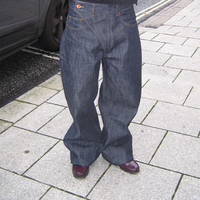 Jeans en denim selvedge japonais personnalisés, style streetwear ample, pour hommes, vintage, coupe large, poids lourd, fabricant