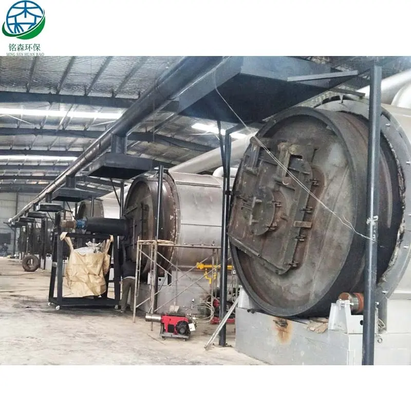 Recyclage de pneus usagés d'approvisionnement d'usine pour le mazout et l'usine de noir de carbone à faible coût
