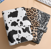 Carnet de budget A6 personnalisé en cuir PU avec spirale, couverture de carnet de notes A6 en gros avec pochette
