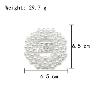 Personnalisation de la sororité et de la fraternité grecques Rhinestone Zeta Phi Beta Pearl Brooch Pins for Women Decoration - Product Image 2