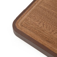 Planche à découper en bois d'ébène double face, 2 cm d'épaisseur, durable, avec support en acier inoxydable, vente en gros