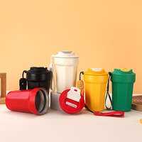Gobelet réutilisable personnalisé avec logo, durable, pour le camping en plein air, en acier inoxydable 316, isolation sous vide, 6 à 12 heures, anti-chute, 450 ml