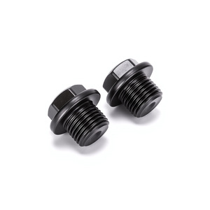 Tapón de Aceite Hexagonal de 12 mm, Métrico, Negro, de Acero al Carbono Liso, Grado 8.8, Rosca Estándar, Tapón de Rosca Estándar Nacional - Product Image 2