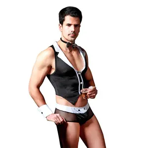 Nducjsy — uniforme de serveuse Sexy pour hommes, costume fantaisie Cosplay, vente en gros