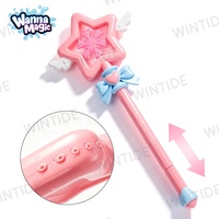 Lanceur d'eau à pompe en forme de baguette magique de fée avec ailes de flocon de neige à thème étoilé, jouet de pulvérisation rétractable, cadeau d'été pour piscine, plage, extérieur, unisexe