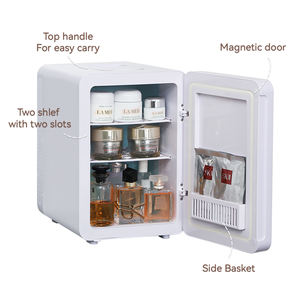 Refrigerador eléctrico portátil con pantalla LED de 10L, Mini <span class=keywords><strong>nevera</strong></span> con puerta de vidrio para cuidado de <span class=keywords><strong>la</strong></span> piel, maquillaje, cosmética - Product Image 4