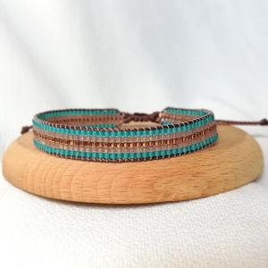 สร้อยข้อมือพื้นฐานทำด้วยมือแห่งความสุข: สร้อยข้อมือลูกปัดทอ - Product Image 1