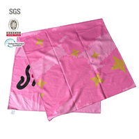 Pink Printing Beach Towel for Girl Lovely Travel Towel Microfiber Waffle Cloth Camping Towel Ideal for Girls Gift Pool Party Use
