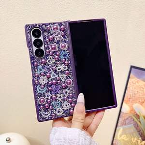 Pour <span class=keywords><strong>Samsung</strong></span> <span class=keywords><strong>Z</strong></span> Fold 3 4 5 6 étui de téléphone portable commerce luxueux diamant perle coque pliable écran housse de protection téléphone - Product Image 1